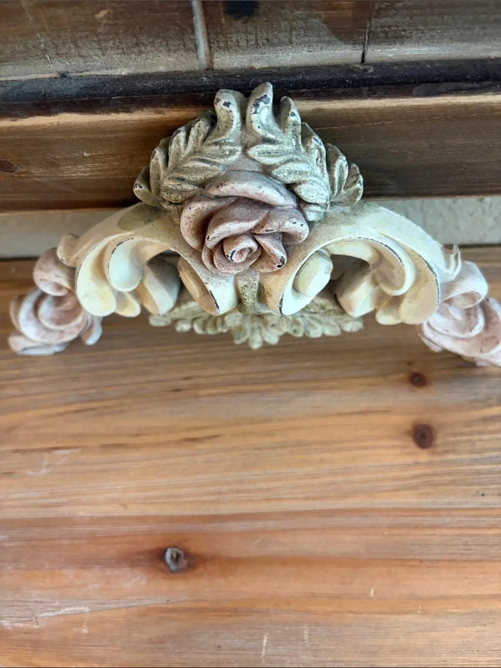 Miniature Ornate Rose Accent Wall Decor - Cream, Pale Pink & Light Green